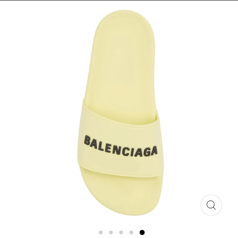 Brand new Balenciaga pastel yellow slides size 37